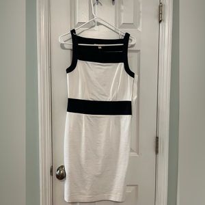 Banana Republic dress size 4. White and navy color block